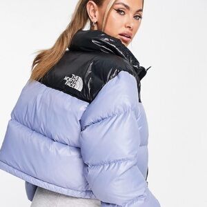 The North Face Women's Black and Lavender Puffer Jacket